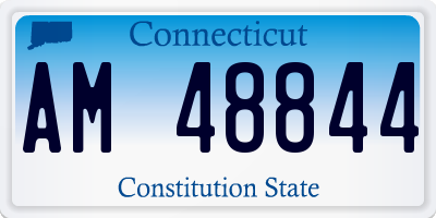 CT license plate AM48844