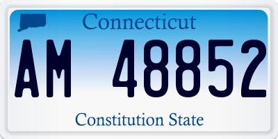 CT license plate AM48852