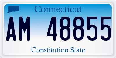 CT license plate AM48855