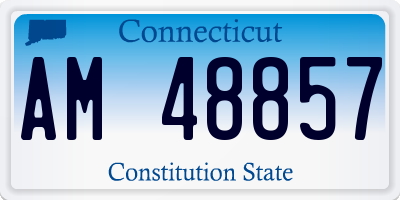 CT license plate AM48857