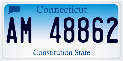 CT license plate AM48862