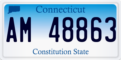 CT license plate AM48863