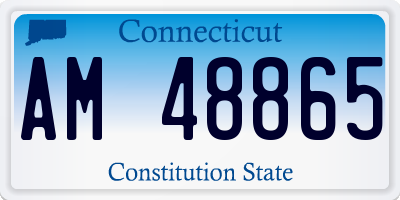 CT license plate AM48865