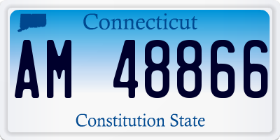 CT license plate AM48866