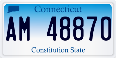 CT license plate AM48870