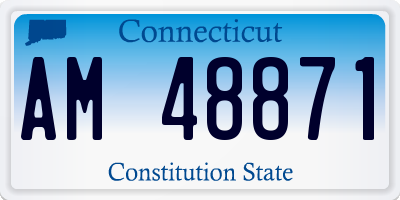 CT license plate AM48871