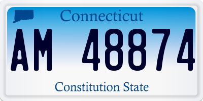 CT license plate AM48874