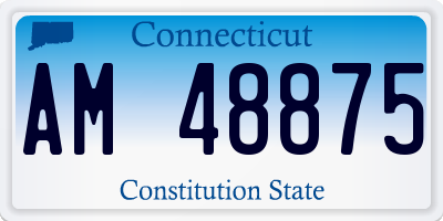 CT license plate AM48875