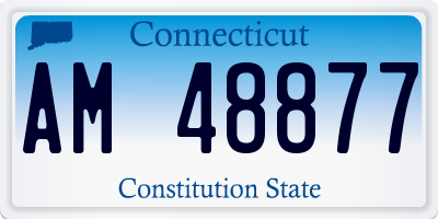 CT license plate AM48877
