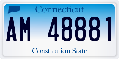 CT license plate AM48881