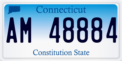 CT license plate AM48884