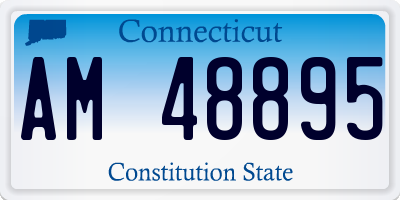 CT license plate AM48895