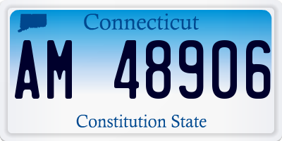 CT license plate AM48906