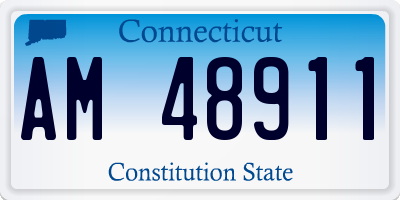 CT license plate AM48911