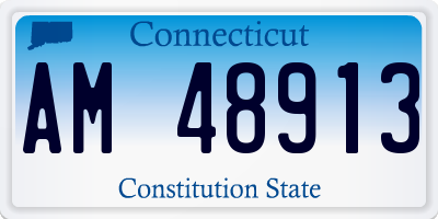 CT license plate AM48913