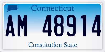 CT license plate AM48914