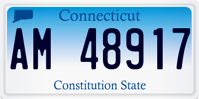 CT license plate AM48917