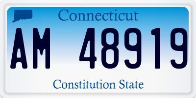 CT license plate AM48919