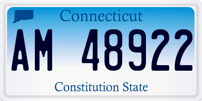 CT license plate AM48922