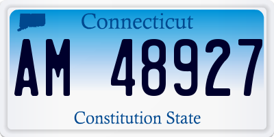 CT license plate AM48927