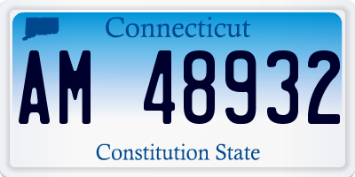CT license plate AM48932
