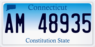 CT license plate AM48935
