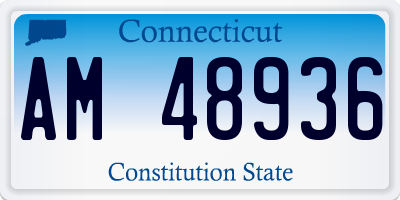 CT license plate AM48936
