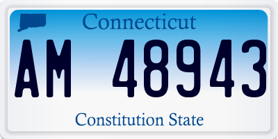 CT license plate AM48943