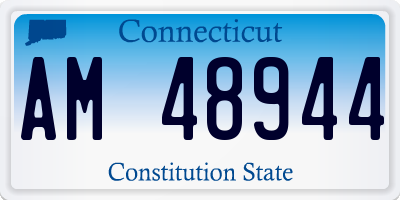 CT license plate AM48944