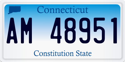 CT license plate AM48951