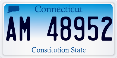 CT license plate AM48952
