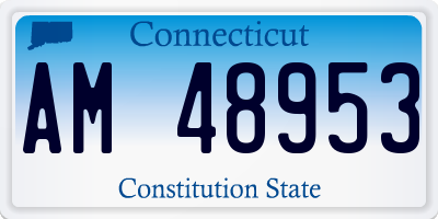 CT license plate AM48953