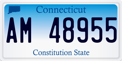 CT license plate AM48955