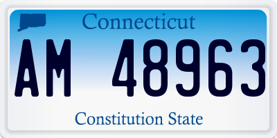CT license plate AM48963