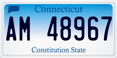 CT license plate AM48967