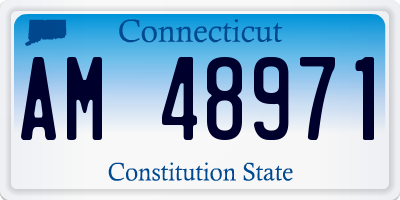 CT license plate AM48971