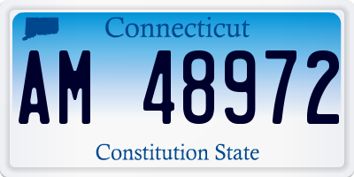 CT license plate AM48972