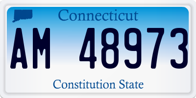 CT license plate AM48973