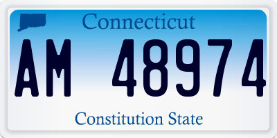 CT license plate AM48974