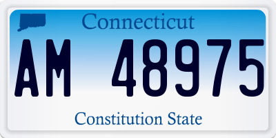 CT license plate AM48975