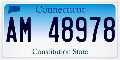 CT license plate AM48978