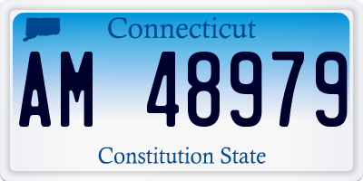 CT license plate AM48979