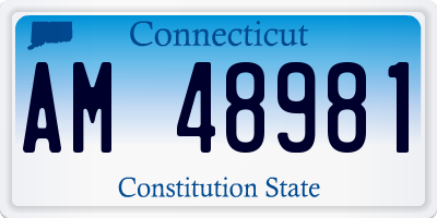 CT license plate AM48981