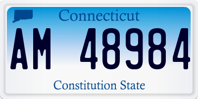 CT license plate AM48984