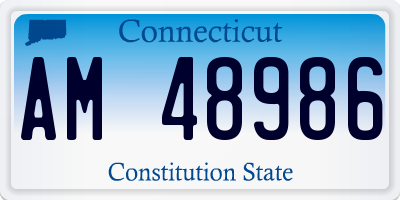 CT license plate AM48986