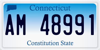 CT license plate AM48991
