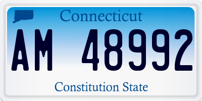 CT license plate AM48992