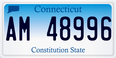 CT license plate AM48996