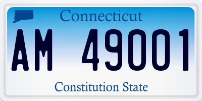 CT license plate AM49001