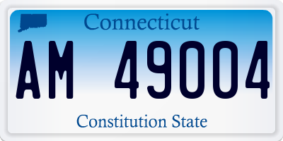 CT license plate AM49004